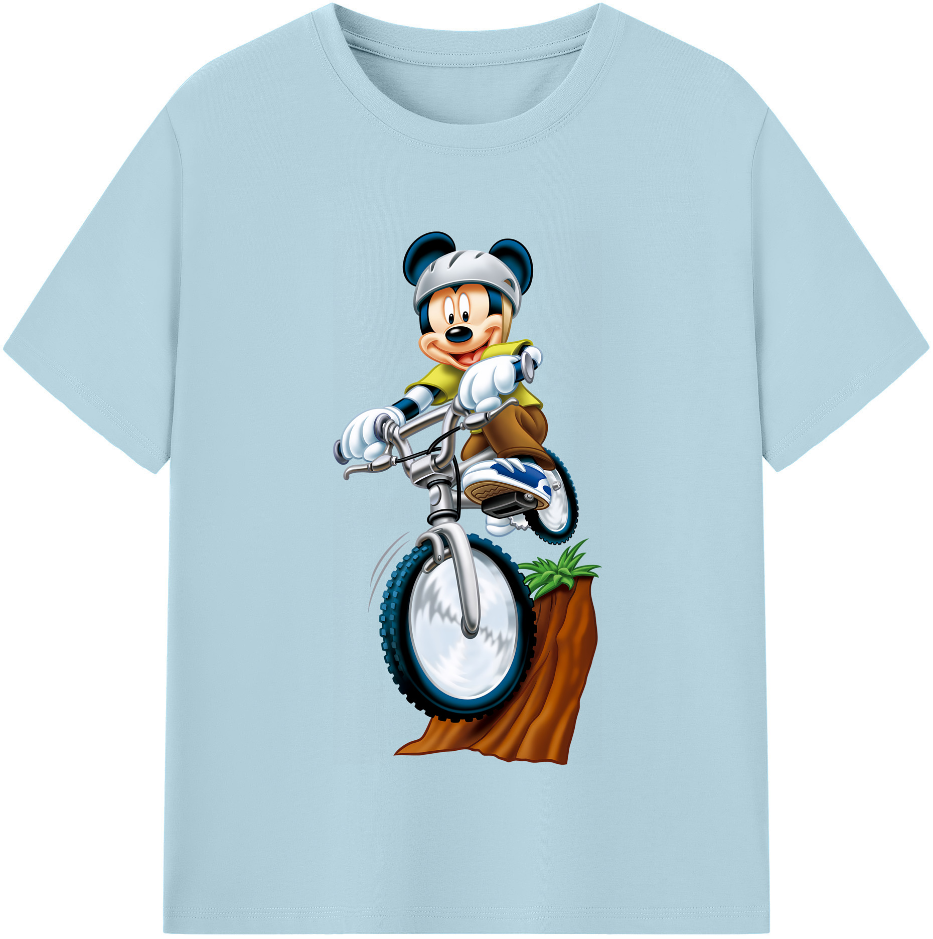 （画像用） ミッキーマウス Mickey Mouse 綿100％半袖Tシャツ（フロントプリント）